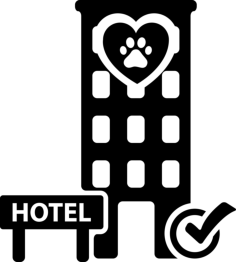 Pet Hotel Building With Verification Sign Tracing Svg Vector, Free Vectors File
